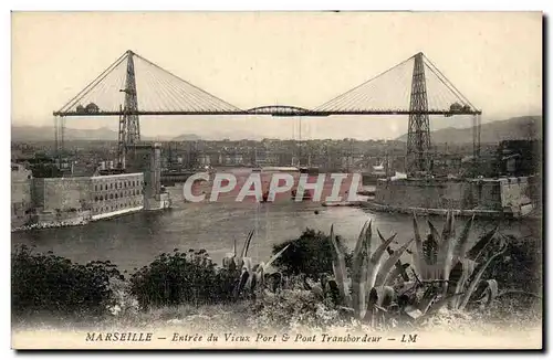 Ansichtskarte AK Marseille Entree Du Vieux Pont Transbordeur