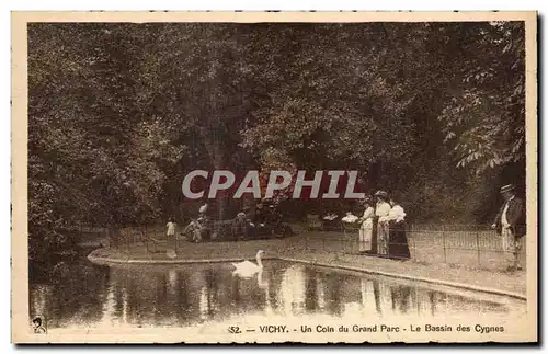 Ansichtskarte AK Vichy Un Coln Du Grand Parc Le Bassin Des Cygnes