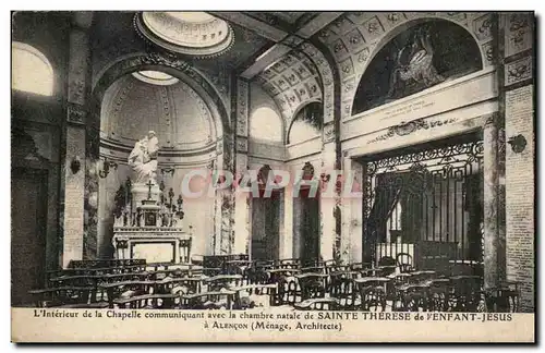 Cartes postales L&#39Interieur De La Chapelle Communiquant Avec La chambre natale de Sainte Therese de l&#39Enfa