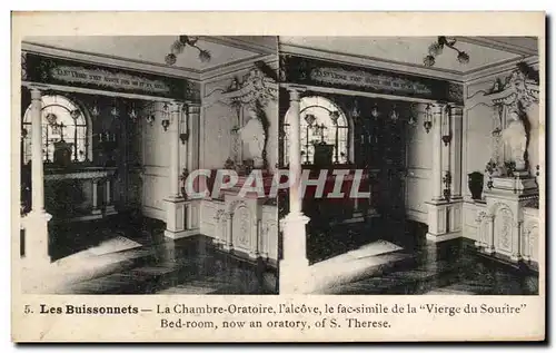 Ansichtskarte AK Les Buissonnets Le Chambre Oratoire L&#39alcove Lisieux