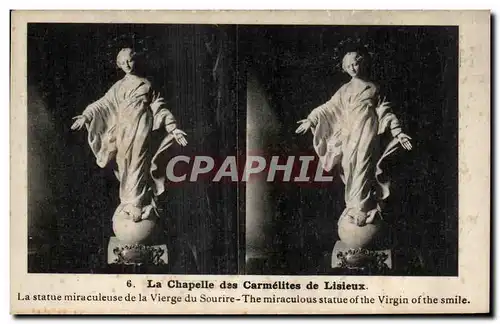 Ansichtskarte AK La Chapelle Des Carmelites de Lisieux La Statue Miraculeuse De La Vierge Du Sourire