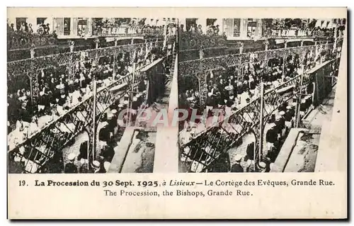 Cartes postales La Procession Du A Lisieux Le Cortege Des Eveques Septembre 1925