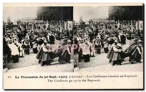 Ansichtskarte AK La Procession Du A Lisieux Les Cardinaux Montent Au Reposoir Septembre 1925