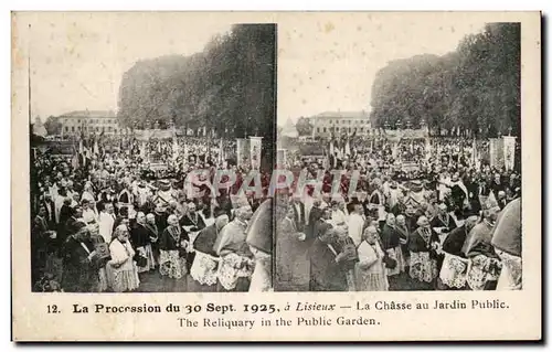 Cartes postales La Procession Du A Lisieux La Chasse Au Jardin Public Septembre 1925