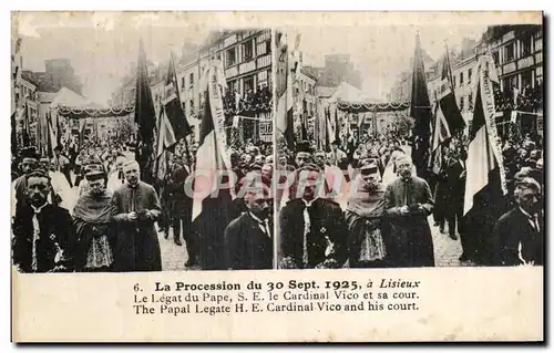 Ansichtskarte AK La Procession du Lisieux Les Cardinaux Suivant la Chasse 30 septembre 1925