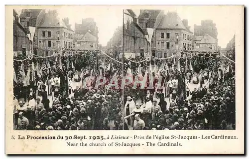 Cartes postales La Procession du Lisieux Pres de l'eglise St jacques Les Cardinaux Near the church of St jacq