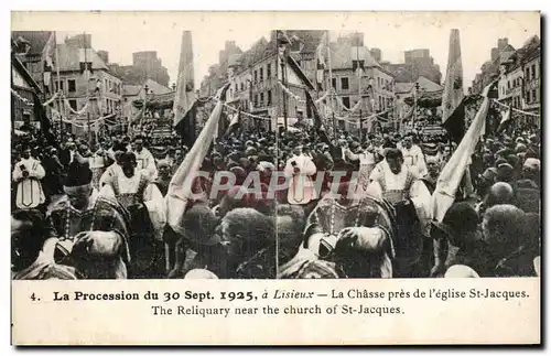Ansichtskarte AK La Procession du Lisieux la Chasse pres de l&#39eglise St jacques 30 septembre 1925