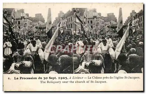 Cartes postales La Procession du Lisieux la Chasse pres de l'eglise St jacques 30 septembre 1925