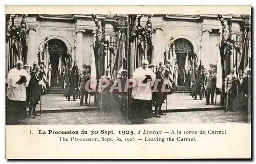 Cartes postales La Procession du Lisieux A la sortie du Carmel 30 septembre 1925