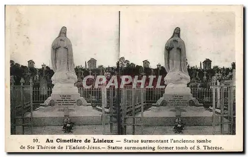 Cartes postales Au Cimetiere de Lisieux Statue surmontant l&#39ancienne tombe de Ste Therese de l&#39Enfant Jesu