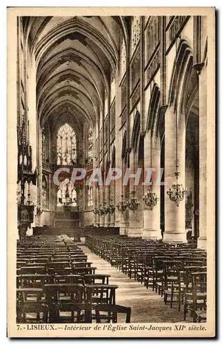 Cartes postales Lisieux Interieur de L&#39Eglise Saint Jacques