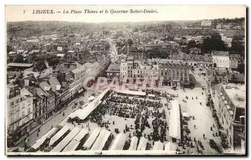 Ansichtskarte AK Lisieux La Place Thiers et le Quartier Saint Desire