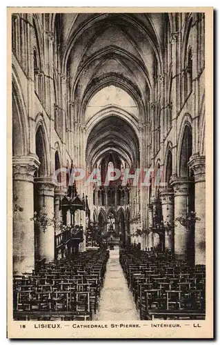 Cartes postales Lisieux Cathedrale St Pierre Interieur