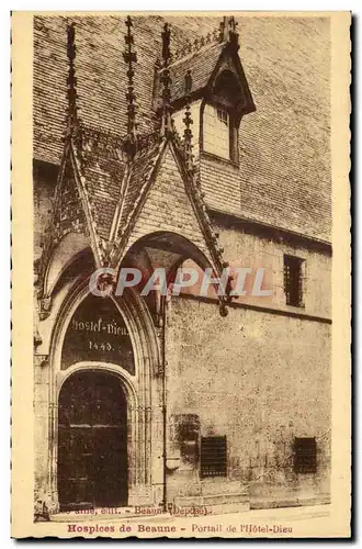 Ansichtskarte AK Hospices de Beaune Portail de l&#39Hotel Dieu