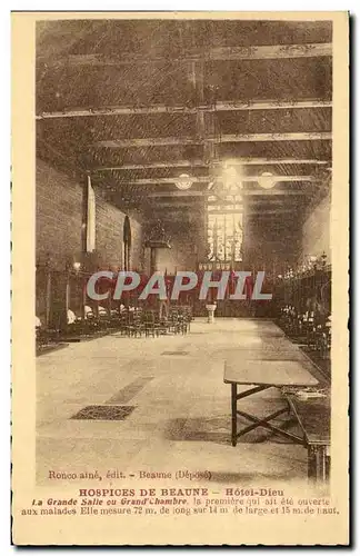 Cartes postales Hospices De Beaune Hotel Dieu La Grande Salle ou Grand Chambre la