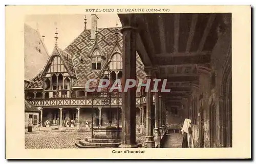 Cartes postales Hotel Dieu De Beaune Cour d&#39honneur