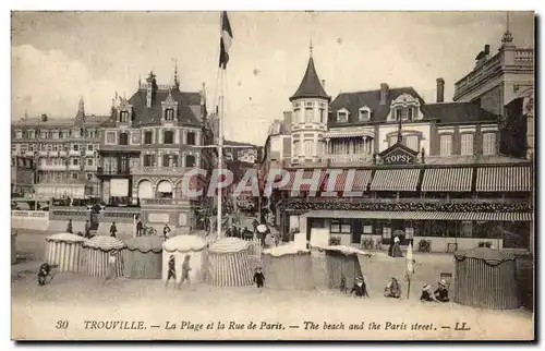 Ansichtskarte AK Troucolle La Plage Et La Rue De Paris Topsy