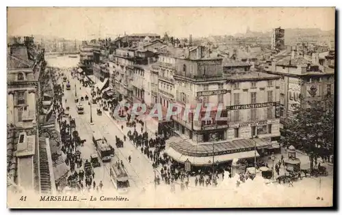 Cartes postales Marseille La Cannebiere