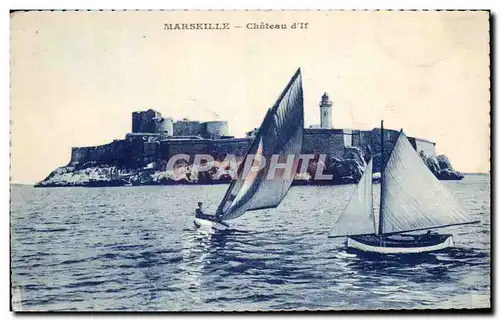 Cartes postales Marseille Chateau d&#39If Bateaux