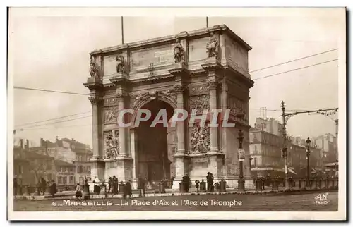 Cartes postales Marseille La Place d&#39Aix et l&#39Arc de Triomphe