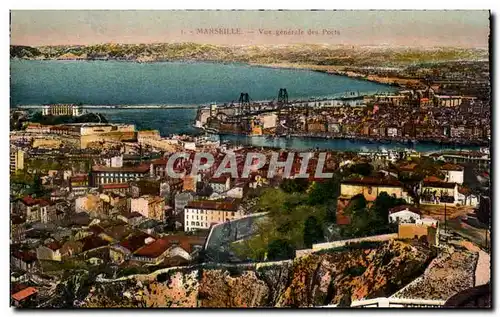 Cartes postales Marseille Vue Generale des Ports