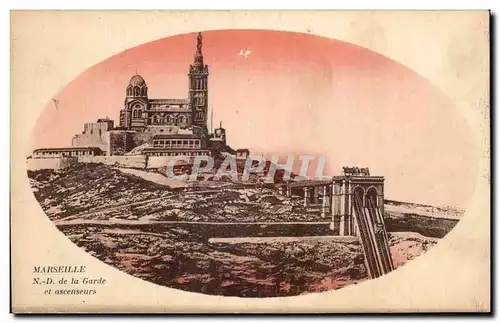 Cartes postales Marsellie N D de la Garde et Ascenseurs