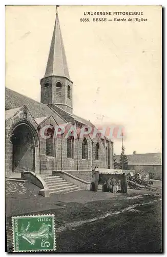 Cartes postales L&#39Auvergne Pittoresque Besse Entree de l&#39Eglise