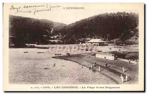 Cartes postales L&#39Auvergne Lac Chambon La Plage et ses Baigneurs