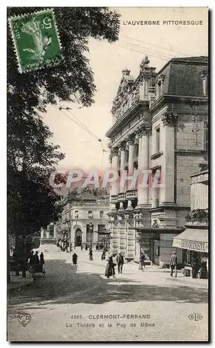 Cartes postales Clermont Ferrand Le Theatre et le Puy de Dome Bouqiniste