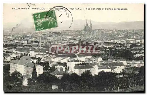 Cartes postales L&#39Auvergne Pittoresque Clermont Ferrand vue generale et usines Bergougnan