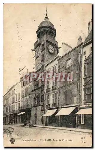 Cartes postales Puy de Dome Riom Tour de l&#39Horloge