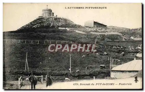 Cartes postales L&#39Auvergne Pittoresque Sommet du Puy de Dome Pastorale Paysans