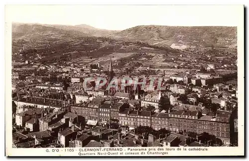 Ansichtskarte AK Clermont Ferrand Panorama pris des tours de la cathedrale quartiers Nord Ouest et Coteaux de Cha