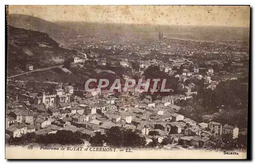 Cartes postales Panorama de Royat et Clermont