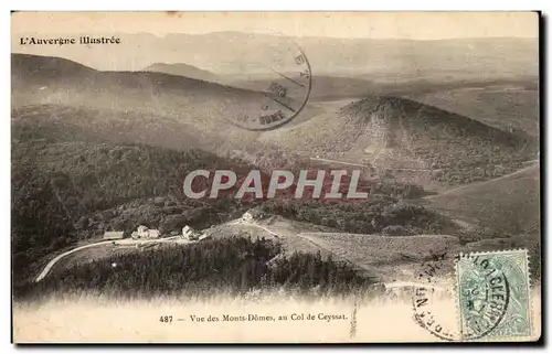 Cartes postales L&#39 Auvergne illustree Vue des Monts Domes au Col de Ceyssat