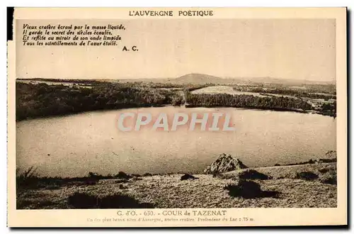 Cartes postales L&#39Auvergne Poetique Gour de Tazenat