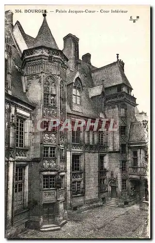 Cartes postales Bourges Palais Jacques Coeur Cour Interieur