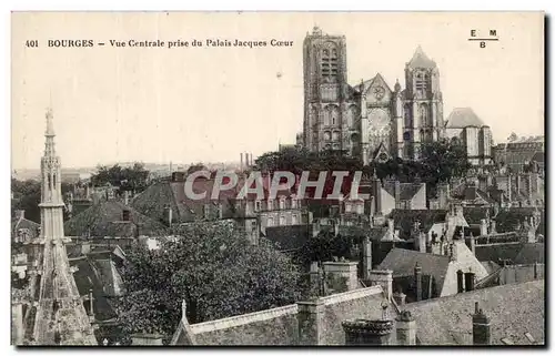 Ansichtskarte AK Bourges Vue Centrale prise du Palais Jacques Coeur