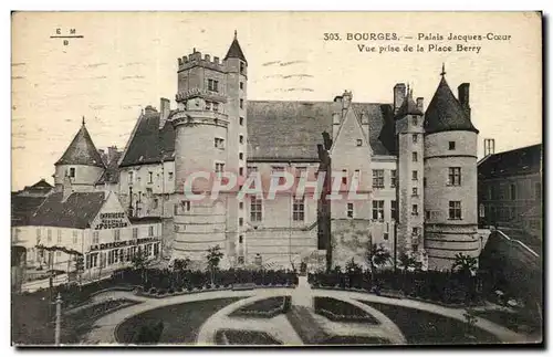 Ansichtskarte AK Bourges Palais Jacques Coeur Vue prise de la Place Berry