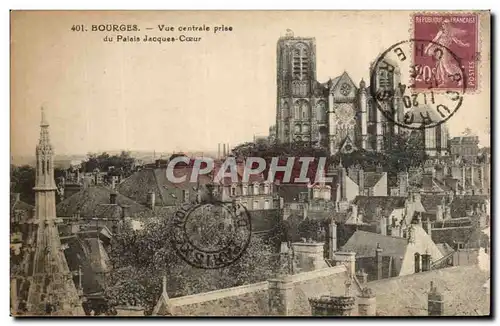 Ansichtskarte AK Bourges Vue centrale prise du Palais Jacques Coeur