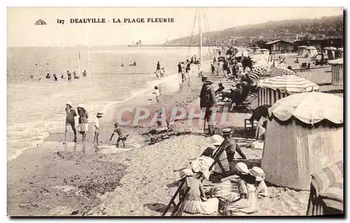 Cartes postales Deauville la Plage Fleurie