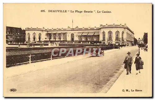 Cartes postales Deauville La Plage fleurie Le Casino