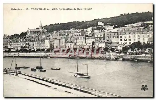 Ansichtskarte AK Trouville sur Mer Perspective du Quai Tostain