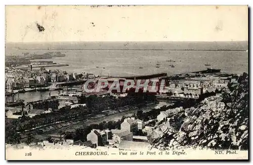 Cartes postales Cherbourg Vue sur le Port et la Digue