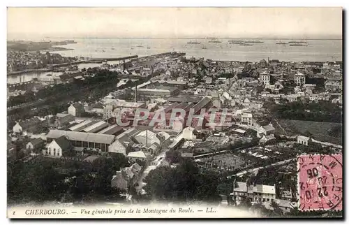 Ansichtskarte AK Cherbourg Vue generale prise de la Montagne du Roule