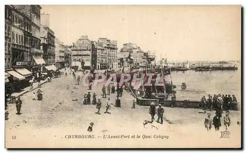 Cartes postales Cherbourg L&#39Avant Port et le Quai Coligny