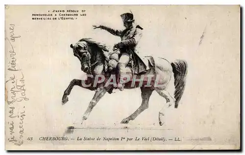 Cartes postales Cherbourg La Statue de Napoleon 1er par Le Veel