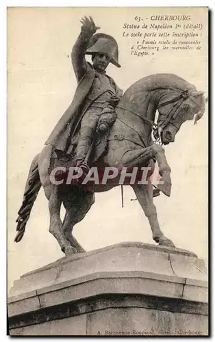 Cartes postales Cherbourg Statue de Napoleon 1er