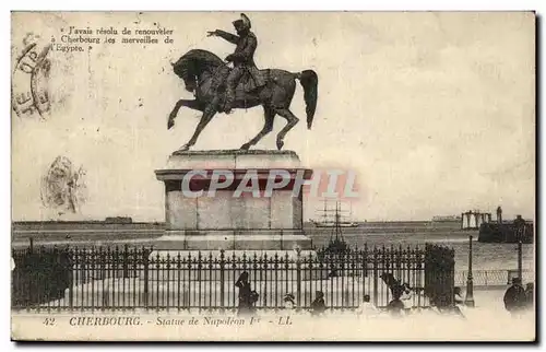 Cartes postales Cherbourg Statue de Napoleon 1er