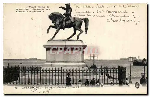 Cartes postales Cherbourg Statue de Napoleon 1er